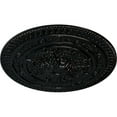 thumbnail image 3 of 37 1/2"OD x 3 3/8"P Naple Ceiling Medallion (Fits Canopies up to 3 3/8"), Hand-Painted Jet Black, 3 of 5
