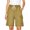 Coffee, variant on Workout Shorts Women Summer Saving Women's Spring/Summer Solid Color Casual Workwear Pocket Shorts L