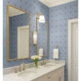 thumbnail image 4 of S4sassy Removable Vintage Style Waterproof Wall Wrap, Textured Finish Mosaic Tile Wallcover, Compass Starburst Pattern Contact Paper for Backsplash, Self Adhesive Vinyl Wallpaper Roll- Blue- 25"x60", 4 of 9