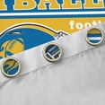 thumbnail image 5 of Feelyou Modern Rugby Helmet Black Out Curtains for Kids, Stripes Blue Gold Curtains Pack of 2 (42x63 Each), Eat Sleep Sports Bedroom Curtains, Living Room Curtains Decor, 5 of 7