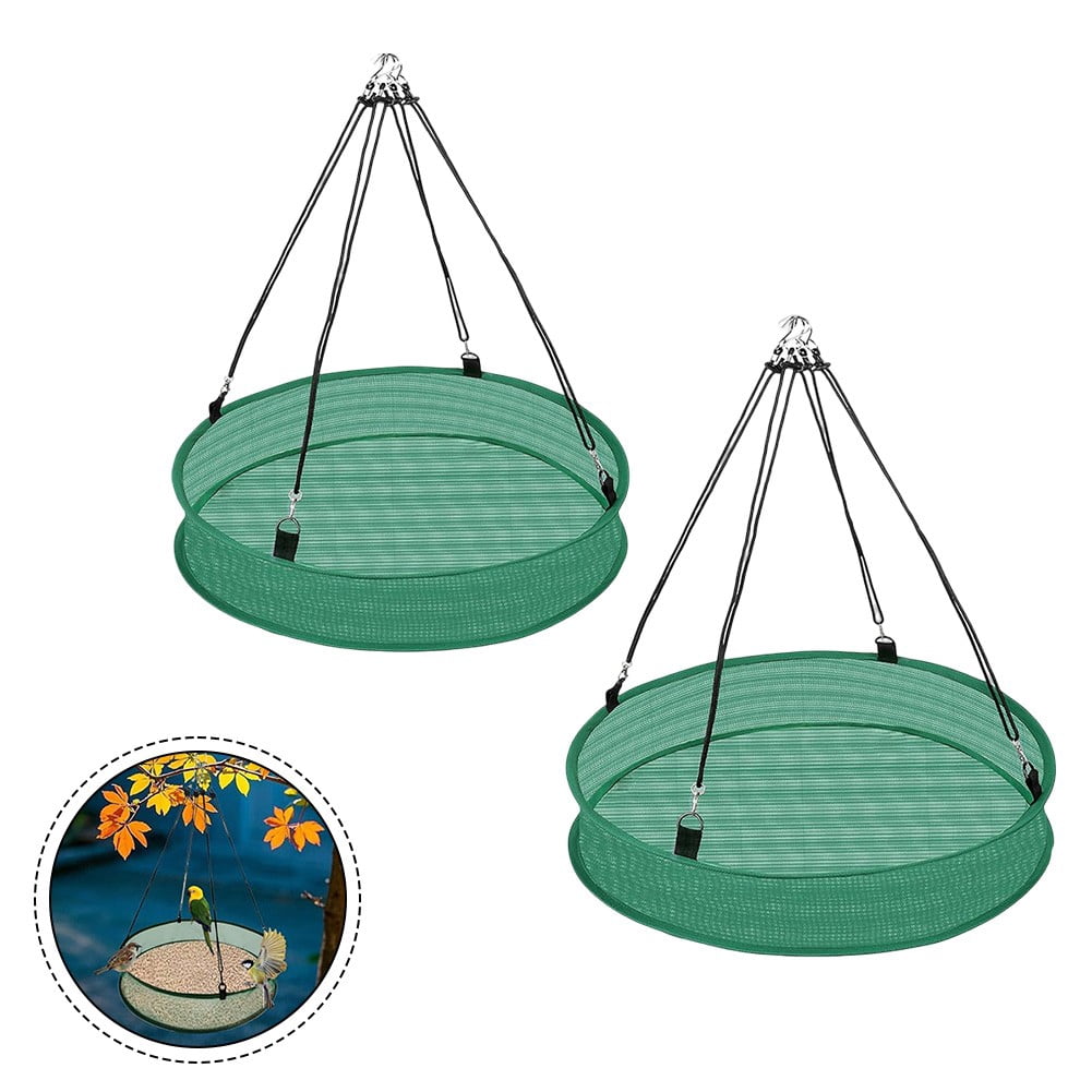 Bird Feeder Catcher Tray Outdoor Garden Hoop