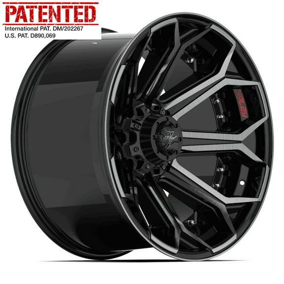 20x10 4PLAY Wheel for Chevy-GMC 4P80R Brushed Black Rim Fits select: 2011-2022 CHEVROLET SILVERADO, 2011-2022 GMC SIERRA