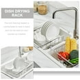 thumbnail image 2 of LEEYNEER Dish Drainer Expandable Dish Drying Rack Kitchen Stainless Steel Sink Dish Rack Over Sink Dish Rack Shelf, 2 of 8