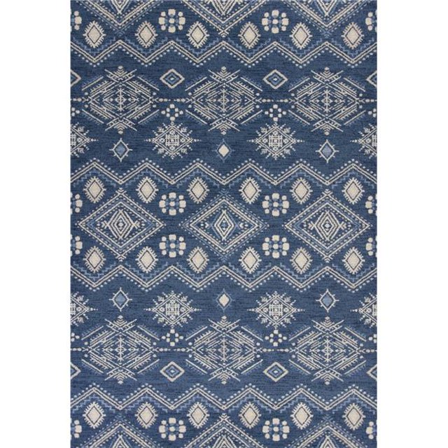 HomeRoots 353122 6 ft. 7 in. x 9 ft. 6 in. Polypropylene Demin Area Rug