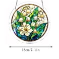 thumbnail image 3 of Darzheoy Stained Glass Window Hanging,Colorful Acrylic flowes Jigsaw Puzzles,Flowers of The Valley Suncatchers for Windows,Home Decor Gift for Puzzle Lovers or for Mother’s Day, 3 of 5