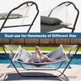 thumbnail image 3 of SUNCREAT Universal Steel Hammock Stand Only, Heavy Duty Hammock Stand, Fits 2 Person Hammock 9 to 14 Feet Long, 475-Pound Capacity, Patent Pending, Black, 3 of 8