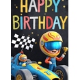 thumbnail image 3 of Colorful Theme Happy Birthday Banner Racing Car Decoration Celebration Banner for Kid's Party Outdoor Event Indoor Decoration, 3 of 7