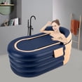 thumbnail image 6 of 84*140*74cm/33. 07*55. 11*29. 13in Portable Ice Bath Tub PVC Inflatable Hot Bathtub SPA Massage Athletes Outdoor, 6 of 10