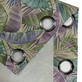 thumbnail image 4 of Ambesonne Floral Grommet Curtain, Jungle Leafy Pattern Print, 50"x108", Lilac Pale Khaki and Seafoam, 4 of 5