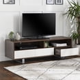 thumbnail image 4 of Manor Park Modern 3 Drawer TV Stand for TVs up to 65", Dark Walnut, 4 of 13
