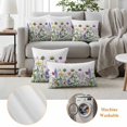 thumbnail image 6 of Spring Summer Pillow Covers 2 Pack Wildflower Botanical Garden Scenery Pillowcase Waterproof Outdoor Throw Pillow Cover for Patio Balcony Rectangular Cushion 20”x12”, 6 of 9