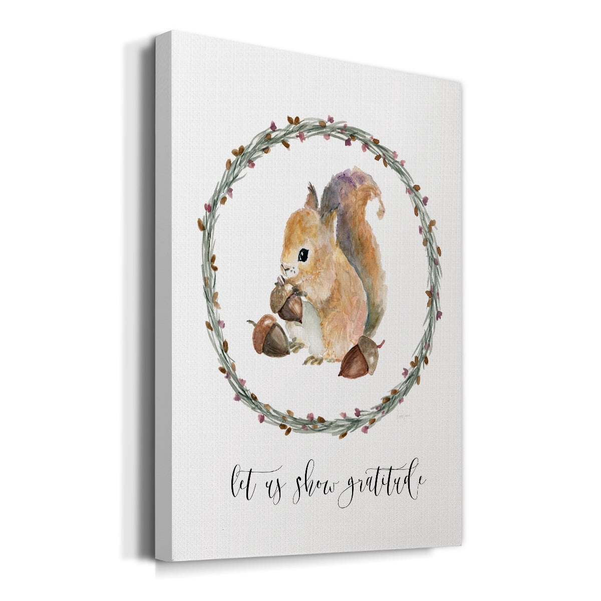 Harvest Home Squirrel Premium Gallery Wrapped Canvas - Ready to Hang