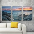 thumbnail image 2 of IDEA4WALL 3 Piece Framed Canvas Wall Art for Living Room, Bedroom Lake Tahoe Canvas Prints for Modern Home Decoration Ready to Hang, 2 of 4