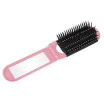 Vocoste 1 Pc Women's Portable Foldable Mirror Hair Comb Travel Pink