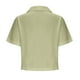 thumbnail image 5 of mfyjkho Tops Elegantes Para Mujer, Blazers Casuales Para Mujer, Con Frente Abierto, Manga Corta, Cuello Vuelto, Botones Lisos, Para Oficina Tops Para Hacer Ejercicio Para Mujer S, 5 of 6