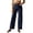 Navy, variant on Women's Pants, Effortless Everyday Women's Casual Pants with High Waist and Wide Leg for Comfortable Travel Khaki S