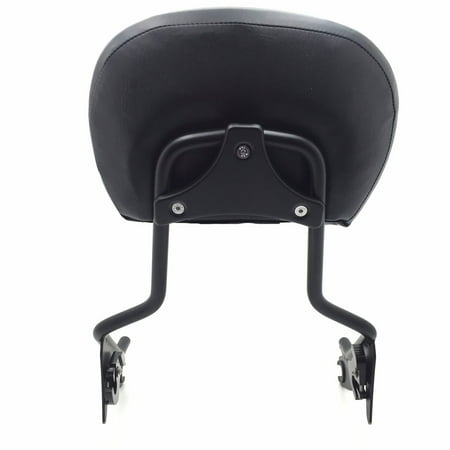 2007 Harley Davidson Flhx - HTT adjustable Flat Black Backrest Sissy Bar w/ Leather pad w/ Flat Mounting Plate For ALL YEAR Harley Davidson Touring FLHR- Road King FLHX- Street Glide (NEED DOCKING,SOLD SEPARATELY)