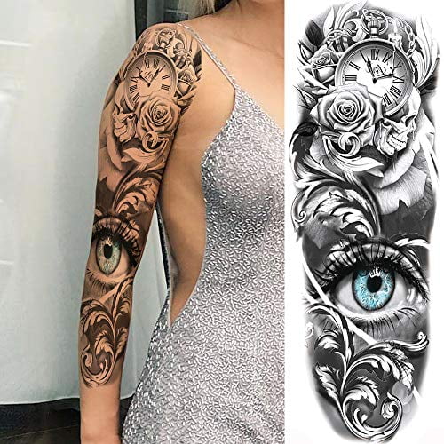 Sanata 10 Sheets Sexy Flower Full Arm Temporary Tattoo Sleeves For Women 3d Eye Rose Black Henna Tattoo Kit Realistic Lace Mandala Lotus Fake Jewelry Pendant Arm Tattoo Sticker Lion Tiger Waterproof Sanata 10 Sheets Sexy Flower Full Arm Temporary Tattoo Sleeves For Women 3d Eye Rose Black Henna Tattoo Kit Realistic Lace Mandala Lotus Fake Jewelry Pendant Arm Tattoo Sticker Lion Tiger Waterproof