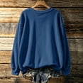thumbnail image 5 of Tqcoqu Women's Solid Corduroy Crew Neck Sweatshirt, Long Sleeve Oversized Loose Fall Winter Casual Commuter Pullover Top, 5 of 8