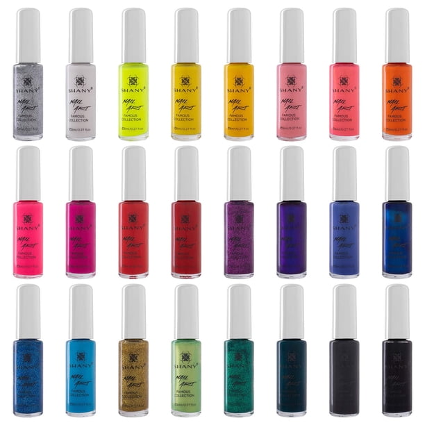Set de esmaltes de uñas SHANY con 24 colores y pincel fino