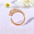 thumbnail image 2 of JEWELRYTREASURE 2.5 mm / 0.02 Ct Panther Ring Tiger Leopard Jaguar Emerald Ring CZ Diamond Engagement Ring Art Deco Handmade Jewelry Valentine's Day Gift for Women, 2 of 4