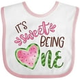 thumbnail image 3 of Inktastic It's Sweet Being One Watermelon First Birthday Boys or Girls Baby Bib, 3 of 4