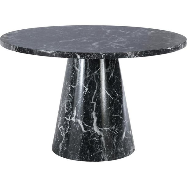 Meridian Furniture Omni Black Faux Marble 48 Round Dining Table Com Meridian Furniture Omni Black Faux, 48 Round Black Pedestal Table