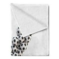 thumbnail image 2 of Letter Y Soft Flannel Fleece Throw Blanket, Y Letter in Form Monochrome Soccer Balls Graphic Design, Cozy Plush for Indoor and Outdoor Use, 50" x 60", Black and White, by Ambesonne, 2 of 5