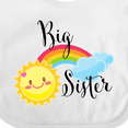 thumbnail image 4 of Inktastic Big Sister- sun and rainbow Girls Baby Bib, 4 of 4