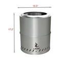 thumbnail image 7 of LAVRE Stainless Steel Smokeless Fire Pit with Grill, Outdoor Portable Wood Burning Fire Pits for Bonfire, Camping,Patio. Low Smoke Firepit for Outside with Cover,Silver,15.3Inch, 7 of 7