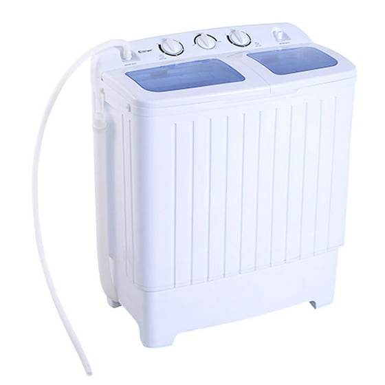 Costway Portable Mini Compact Twin Tub 17.6lb Washing Machine Washer