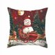 thumbnail image 1 of Pisexur funda de almohada Funda de almohada con estampado navideño de Papá Noel y muñeco de nieve, de piel de melocotón. Funda de cojín festiva para las fiestas., 1 of 6