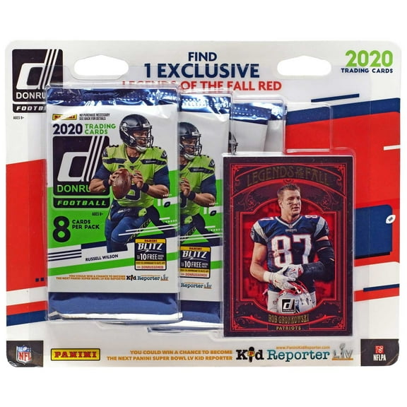 NFL Panini 2020 Donruss Football Trading Card RETAIL 4-Pack (8 Cards   1 Legends of the Fall Red)