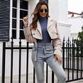 thumbnail image 5 of COMFREE Long Sleeve Bodysuit for Women Turtleneck Casual Stretchy Basic Tops, 5 of 6