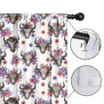thumbnail image 4 of Blackout Kids Curtains,White Highland Cow Flower Pattern Childrens Insulated Curtains Set Of 2,Bedroom Essentials,Toddler Room Decor 52"x84", 4 of 5