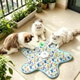 thumbnail image 4 of Rechargeable Automatic Cat Toy, 3-Mode Touch-Activated Interactive Toy with Random Motion, Concealed Feather Squeaky Sound for Indoor Cats Kittens (Blue), 4 of 4