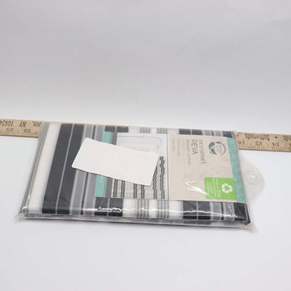 Zenna Home 70" x 72" Dylan Stripe 30% Recycled Waterproof PEVA Shower Curtain