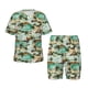 thumbnail image 1 of Balery Colorful Hawaii Palms Conjunto de Pijama Infantil de Manga Corta con Estampado – Ropa de Dormir de Algodón Suave-3X-Large, 1 of 6