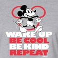 thumbnail image 3 of Disney - Mickey Mouse - Wake Up, Be Cool, Be Kind, Repeat - Juniors Cropped Cotton Blend T-Shirt, 3 of 5