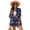 Butterfly Star, variant on Cherry Blossom Print Women's Hawaiian Beach Outfit 2 Piece Set Summer Vacation Swim Cover Up Half Sleeve Kimono Top and Elastic Waist Shorts, M