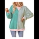 thumbnail image 2 of Sudadera Informal de Larga para Mujer, con Bloques de Color, Hombros Caídos, Cuello Redondo y Gran Tamaño. Rosa XL, 2 of 10