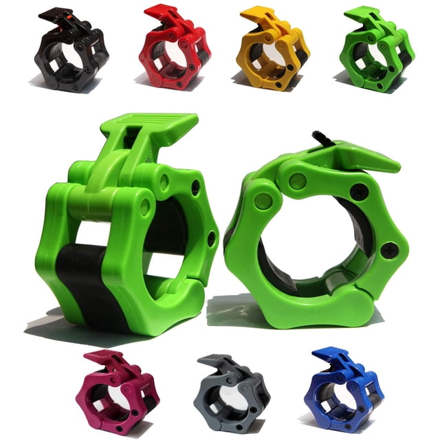 2” Olympic Barbell Clamps - Solid ABS Locking Barbell Collars with Quick Release - for Professional Training Strong Lifts and Olympic Training- Set of 2