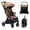 brown, variant on Lightweight Compact Baby Stroller,One-Click Fold Travel Stroller with Adjustable Recline & Canopy,from 6 Months to 48.5 lb (Black)