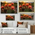 thumbnail image 4 of Designart "Red Green Cactus landscape With Sunset I" Floral Floater Framed Wall Decor, 4 of 7