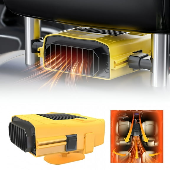 HIBIBUD Small Space Heater Battery Operated Heaters for Indoors Car Heater 12V Car Hot Air Locomotive Inner Heater Car Glass Defrosting Snow Demister Outdoor Heaters