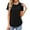 Black, variant on Women’s Short Sleeve Shirts Dressy Lace Smocked Summer Tops Trendy Casual T shirts Cute Work Blouses L