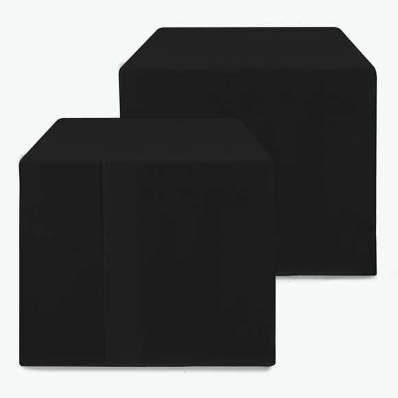 Manteles de mesa HolidayIdeas cuadrados ajustados, 86 x 86 cm, color negro, paquete de 2