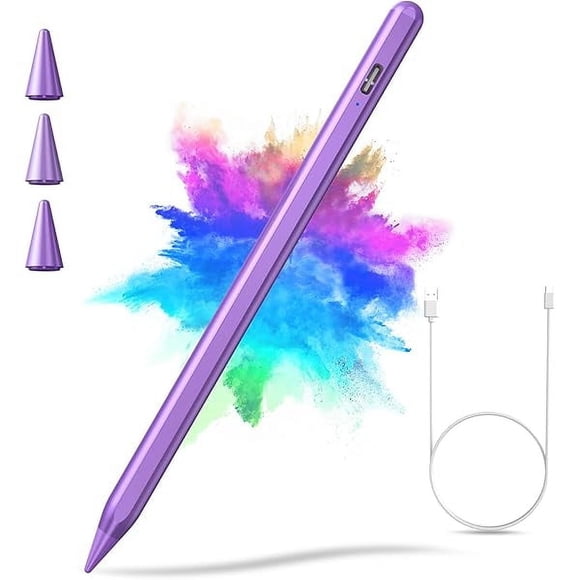 wonima11 Stylus Pen for iPad, Apple Pencil for 10th/9th Gen, Pro 11" & 12.9", iPad Pencil Compatible with (2018-2022) Apple Air 5th/4th/3rd, Mini 6th/5th, iPad 8th/7th/6th (Purple)