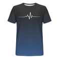 thumbnail image 4 of WAYUTE Mens Casual Short Sleeve T Shirts with Gradient Color Lines Print Comfortable Breathable Daily Wear Summer Tee,5XL, 4 of 4