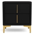 thumbnail image 2 of Furniture of America Gatsby Upholstered 2-Drawer Nightstand, Black, 2 of 8